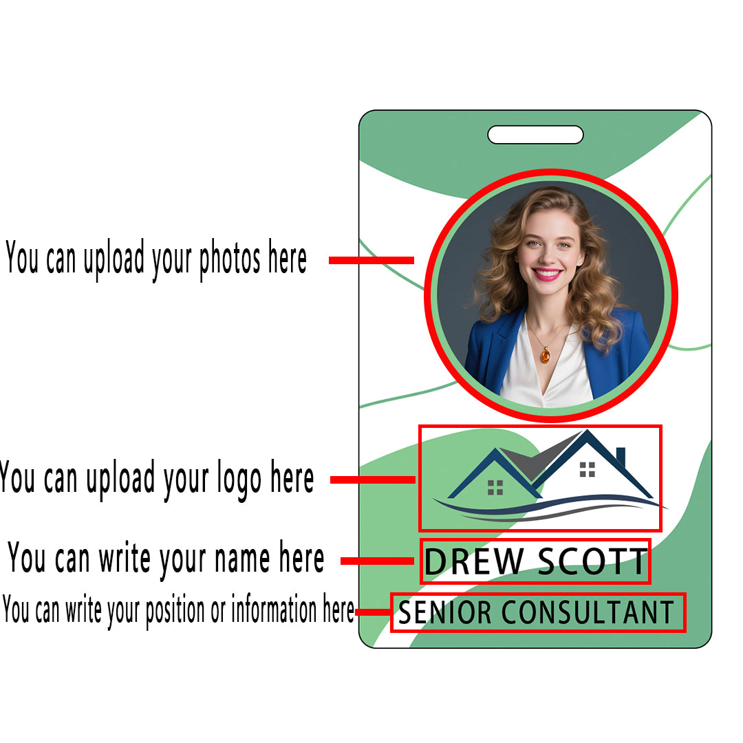 Style Y043 Custom Print Employee ID Badge,customized Id Badge with Name Picture