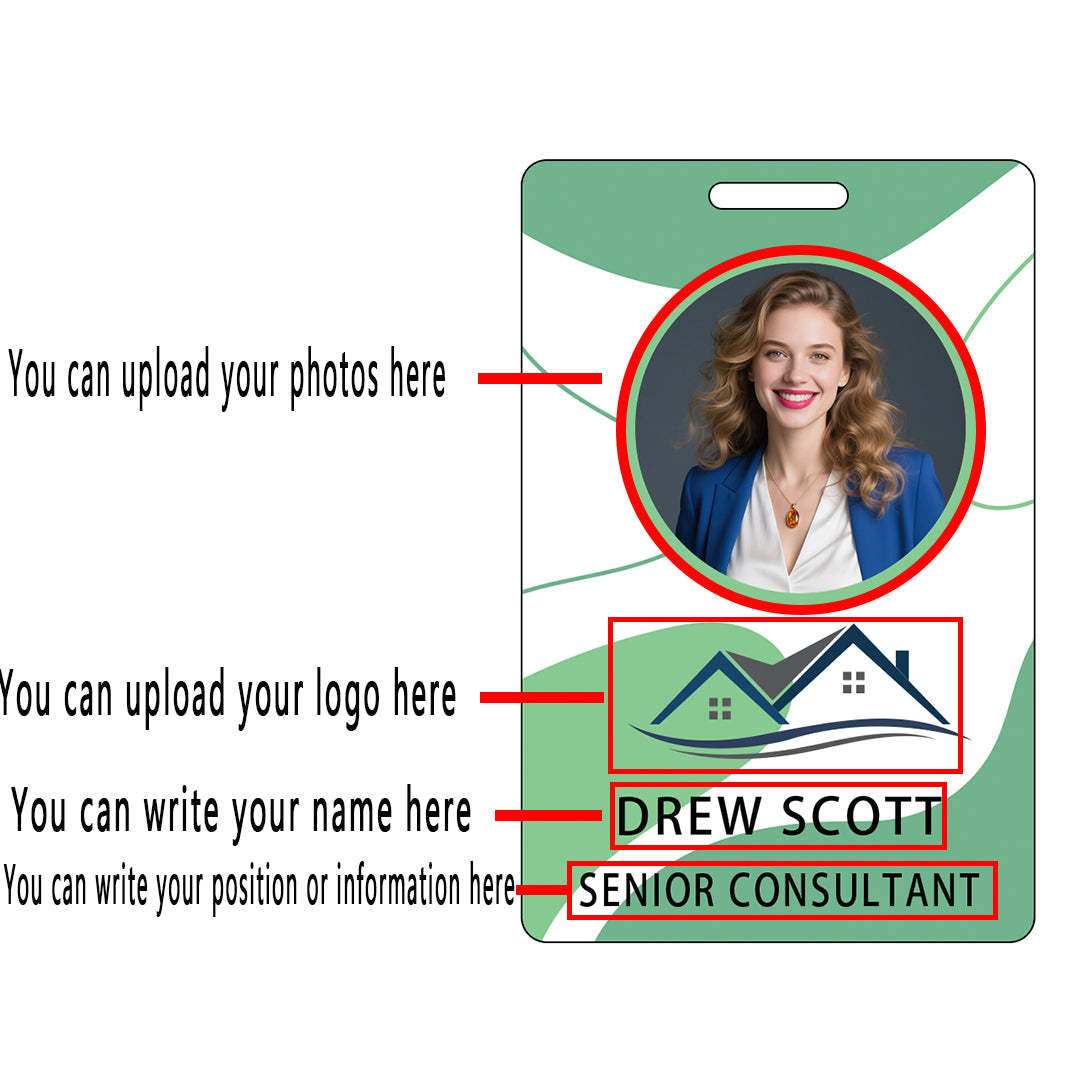 Style Y043 Custom Print Employee ID Badge,customized Id Badge with Name Picture