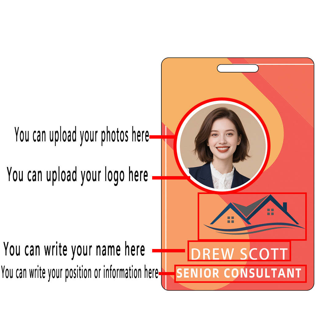 Style Y044 Custom Print Employee ID Badge,customized Id Badge with Name Picture