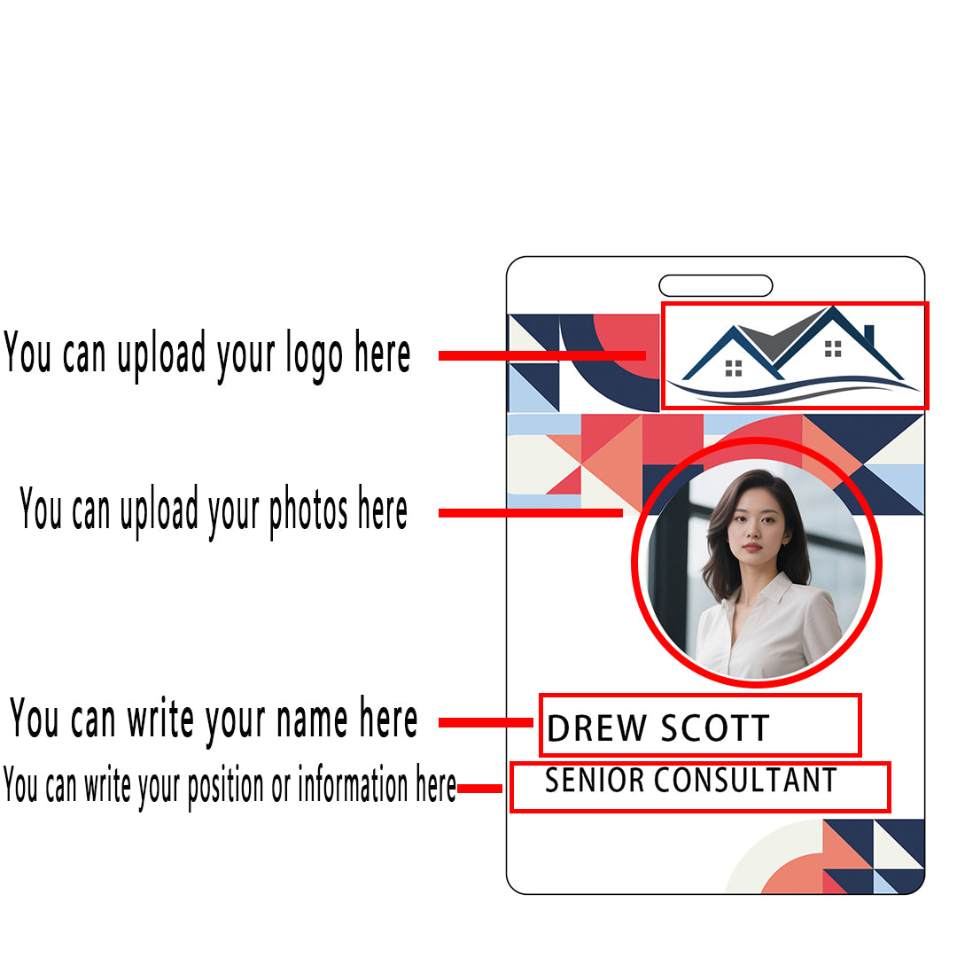 Style Y010 Custom Print Employee ID Badge,customized Id Badge with Name Picture