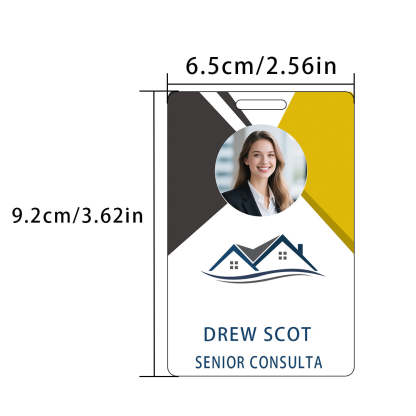 Style Y005 Custom Print Employee ID Badge,customized Id Badge with Name Picture