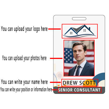 Style Y009 Custom Print Employee ID Badge,customized Id Badge with Name Picture