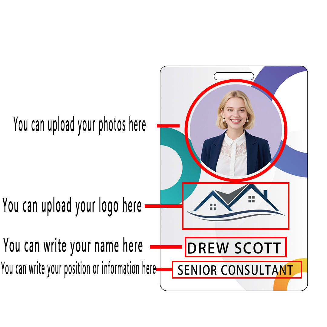 Style Y047 Custom Print Employee ID Badge,customized Id Badge with Name Picture