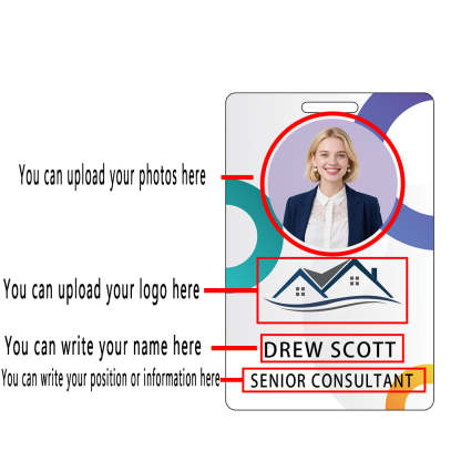 Style Y047 Custom Print Employee ID Badge,customized Id Badge with Name Picture