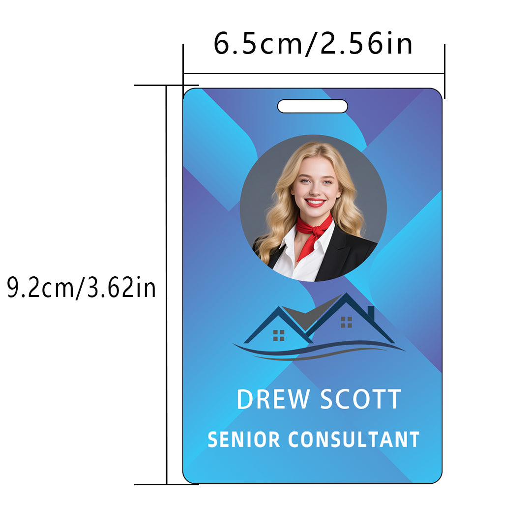 Style Y32 Custom Print Employee ID Badge,customized Id Badge with Name Picture
