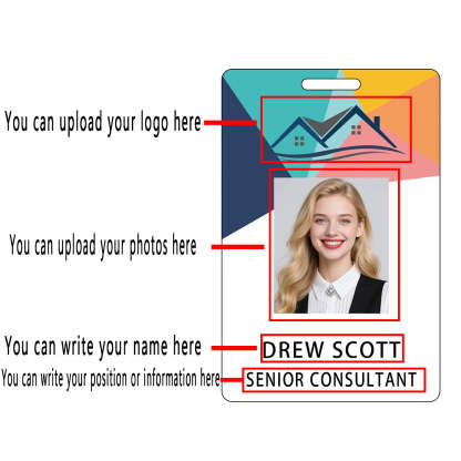 Style Y049 Custom Print Employee ID Badge,customized Id Badge with Name Picture