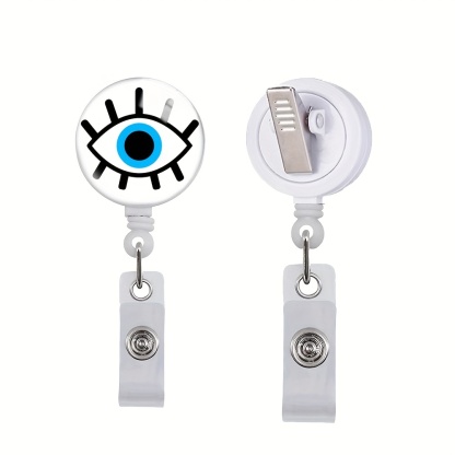 Cute Retractable ID Name Badge Holder Reels with Swivel Alligator Clip