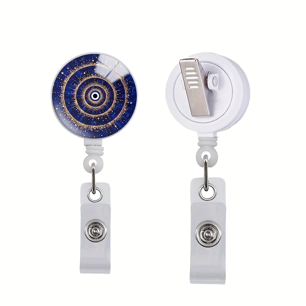 Cute Retractable ID Name Badge Holder Reels with Swivel Alligator Clip