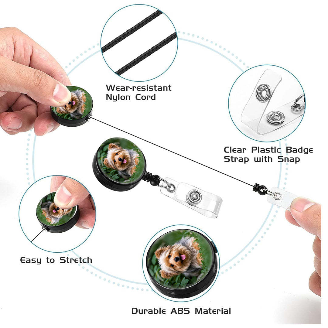 Custom Retractable Nurse Badge Reel with Swivel Alligator Clip and Retractable Cord - Personalized RN Gift, ID Holder