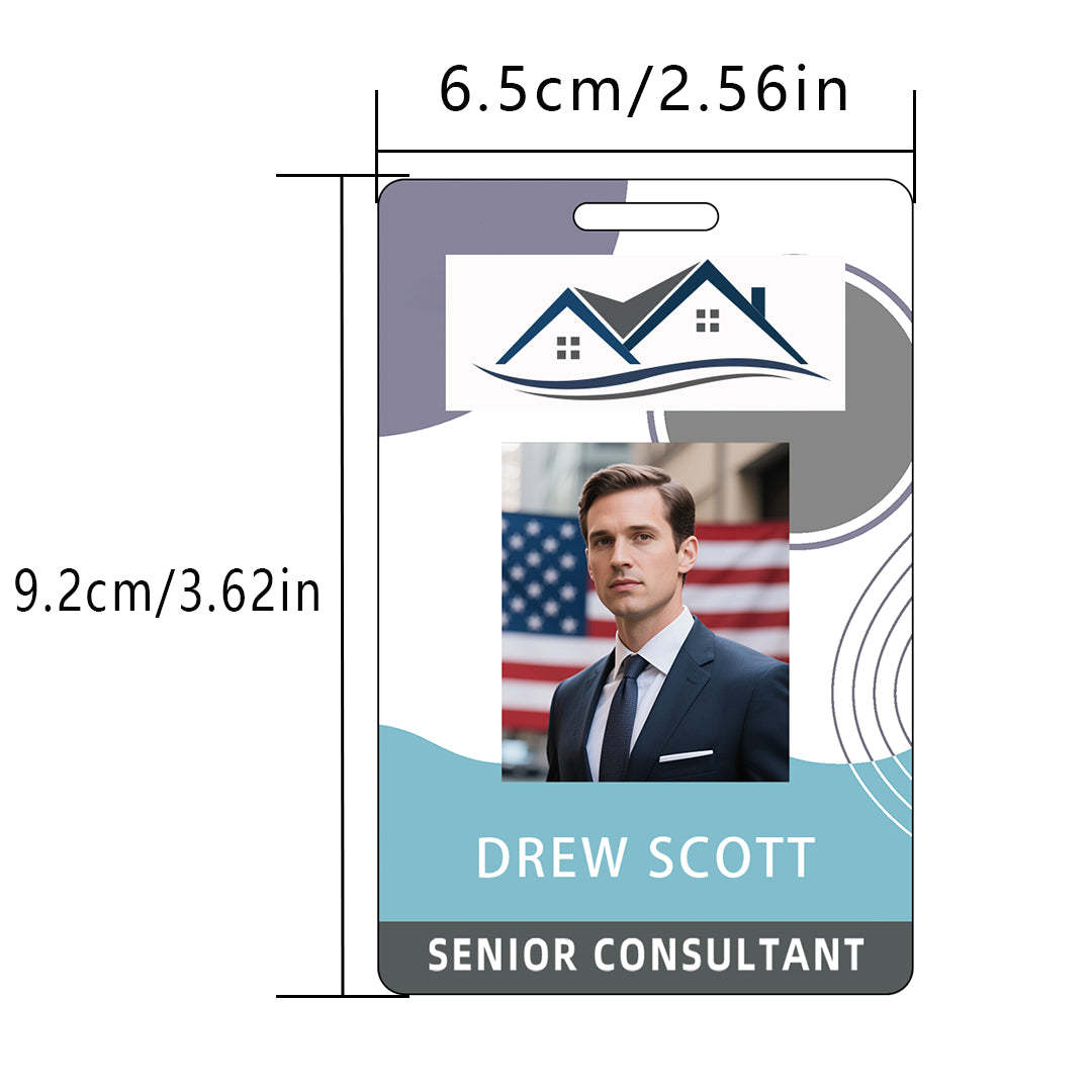 Style Y019 Custom Print Employee ID Badge,customized Id Badge with Name Picture