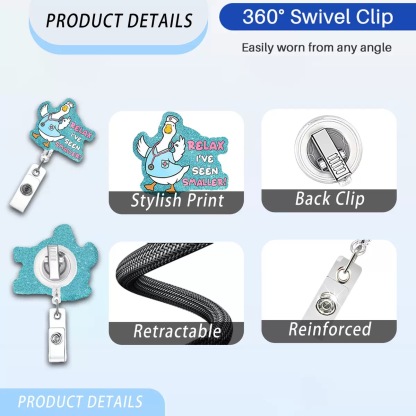 88 Retractable ID Name Badge Holder Reels with Swivel Alligator Clip  Cute Gifts