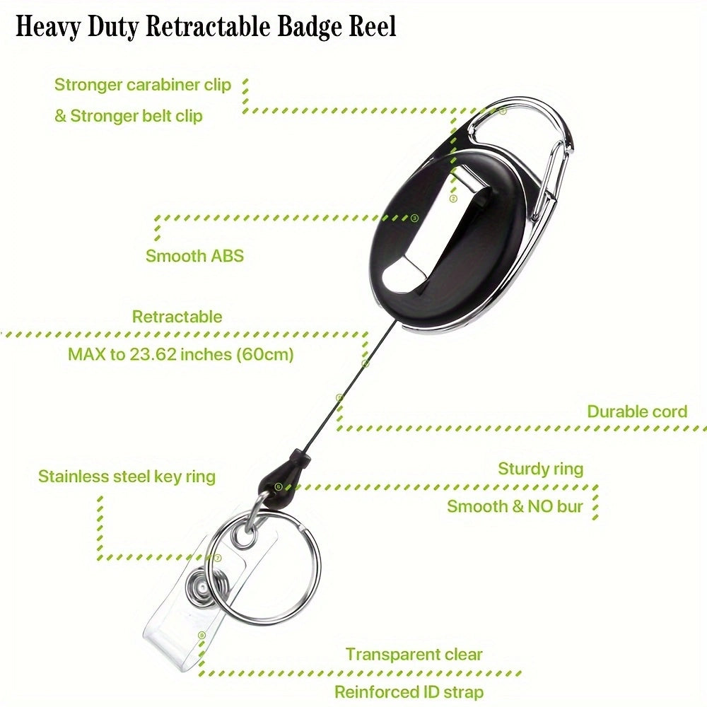 custom photo personalized ID Badge Holder with Clip  Retractable Heavy Duty Badge Reels Badge Reel with 24 inches Pull Cord