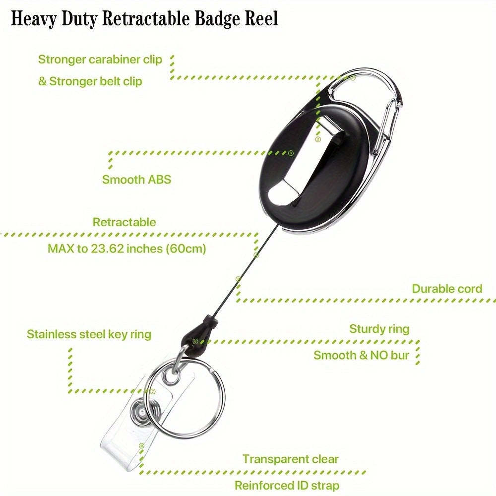 custom photo personalized ID Badge Holder with Clip  Retractable Heavy Duty Badge Reels Badge Reel with 24 inches Pull Cord
