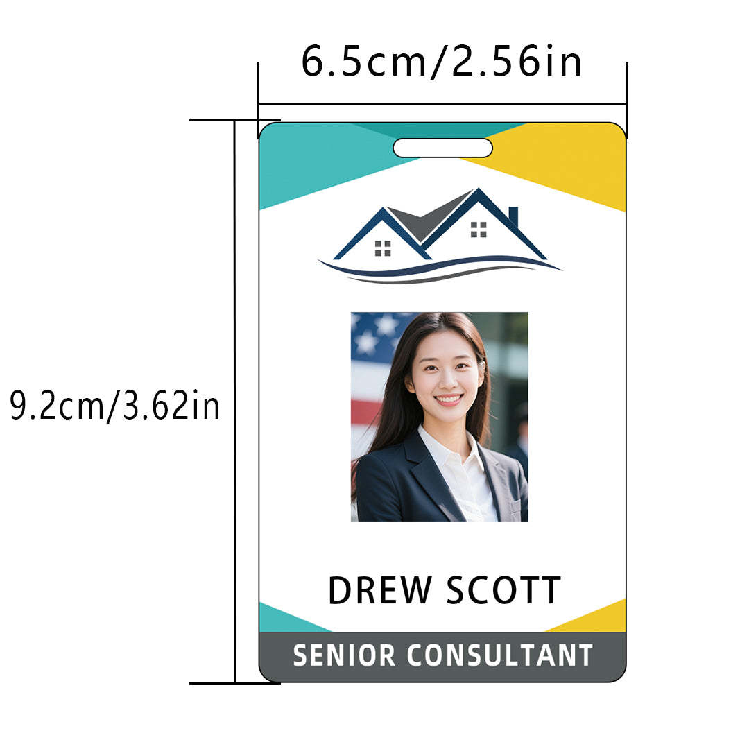 Style Y021 Custom Print Employee ID Badge,customized Id Badge with Name Picture