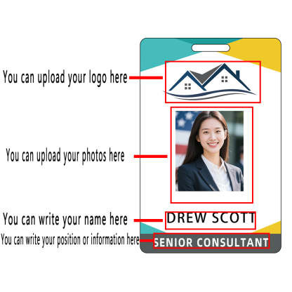 Style Y021 Custom Print Employee ID Badge,customized Id Badge with Name Picture