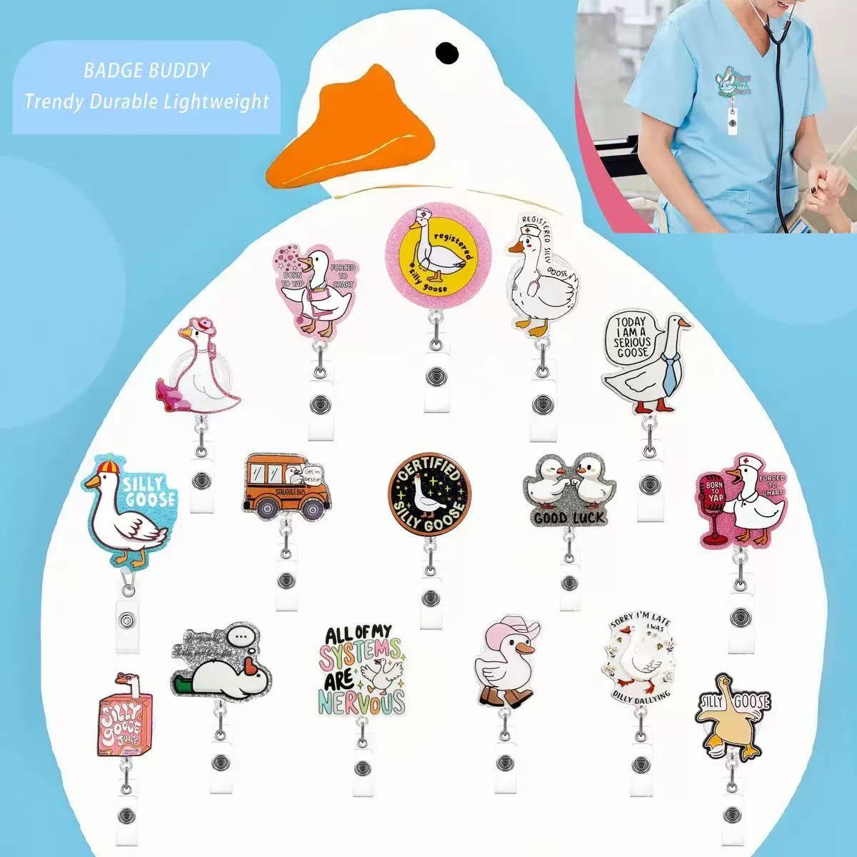 88 Retractable ID Name Badge Holder Reels with Swivel Alligator Clip  Cute Gifts