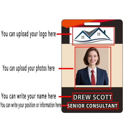Style Y028 Custom Print Employee ID Badge,customized Id Badge with Name Picture