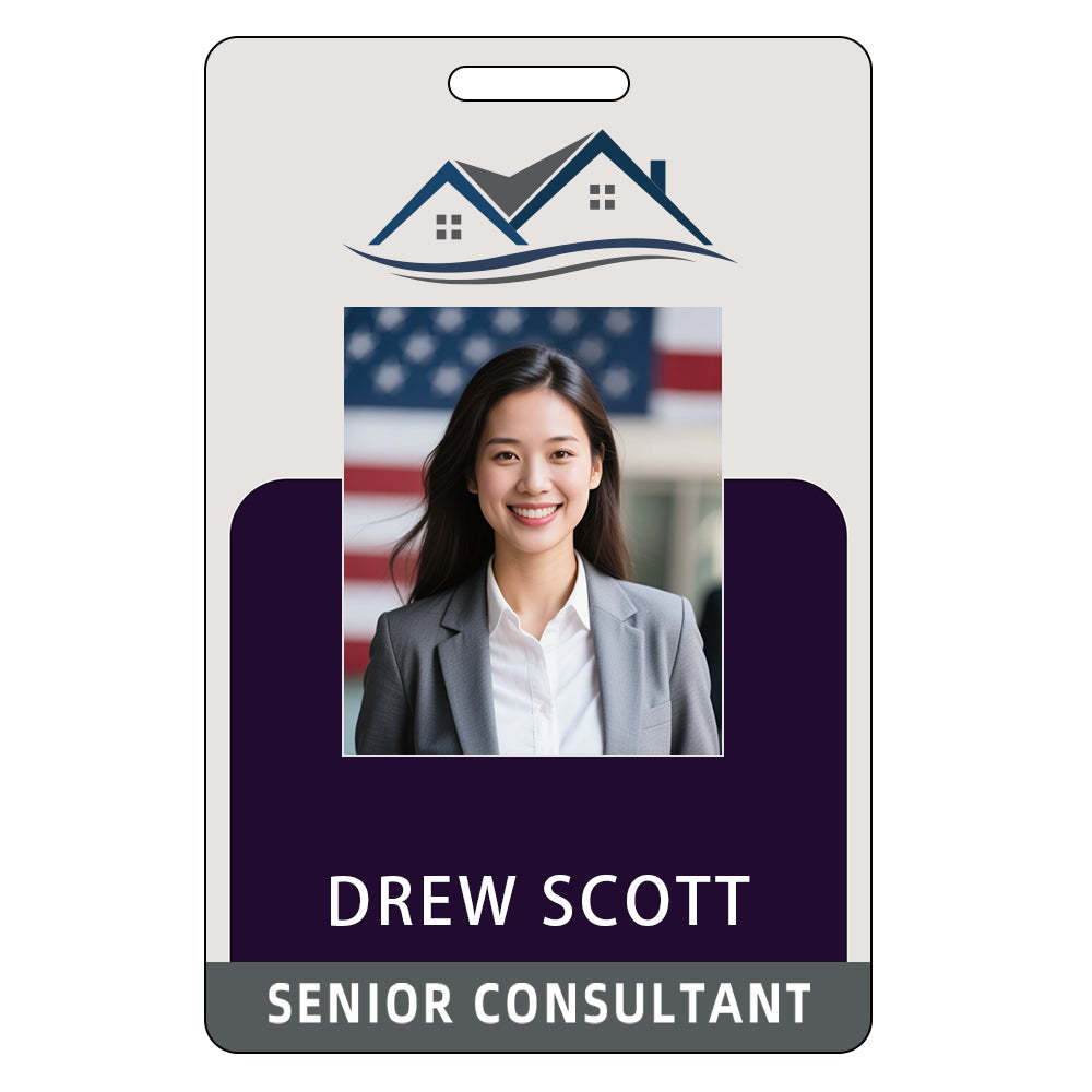 Style Y007 Custom Print Employee ID Badge,customized Id Badge with Name Picture