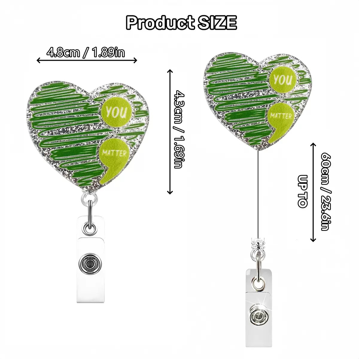 74 Retractable ID Name Badge Holder Reels with Swivel Alligator Clip  Cute Gifts