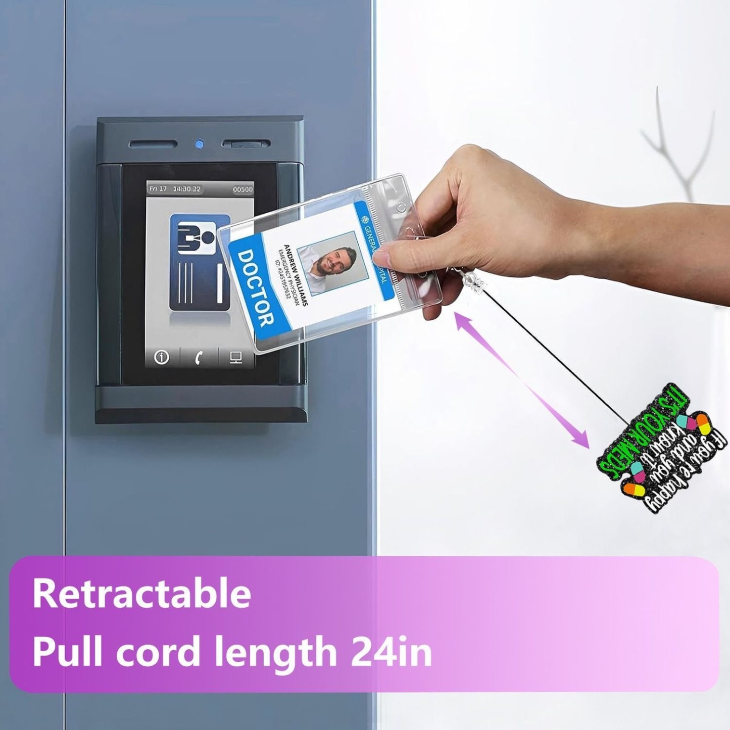 100 Retractable ID Name Badge Holder Reels with Swivel Alligator Clip  Cute Gifts