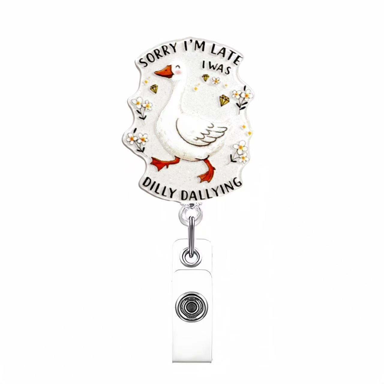 88 Retractable ID Name Badge Holder Reels with Swivel Alligator Clip  Cute Gifts