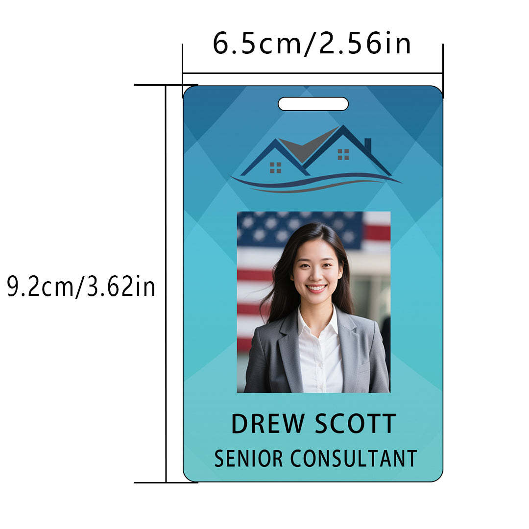 Style Y024 Custom Print Employee ID Badge,customized Id Badge with Name Picture
