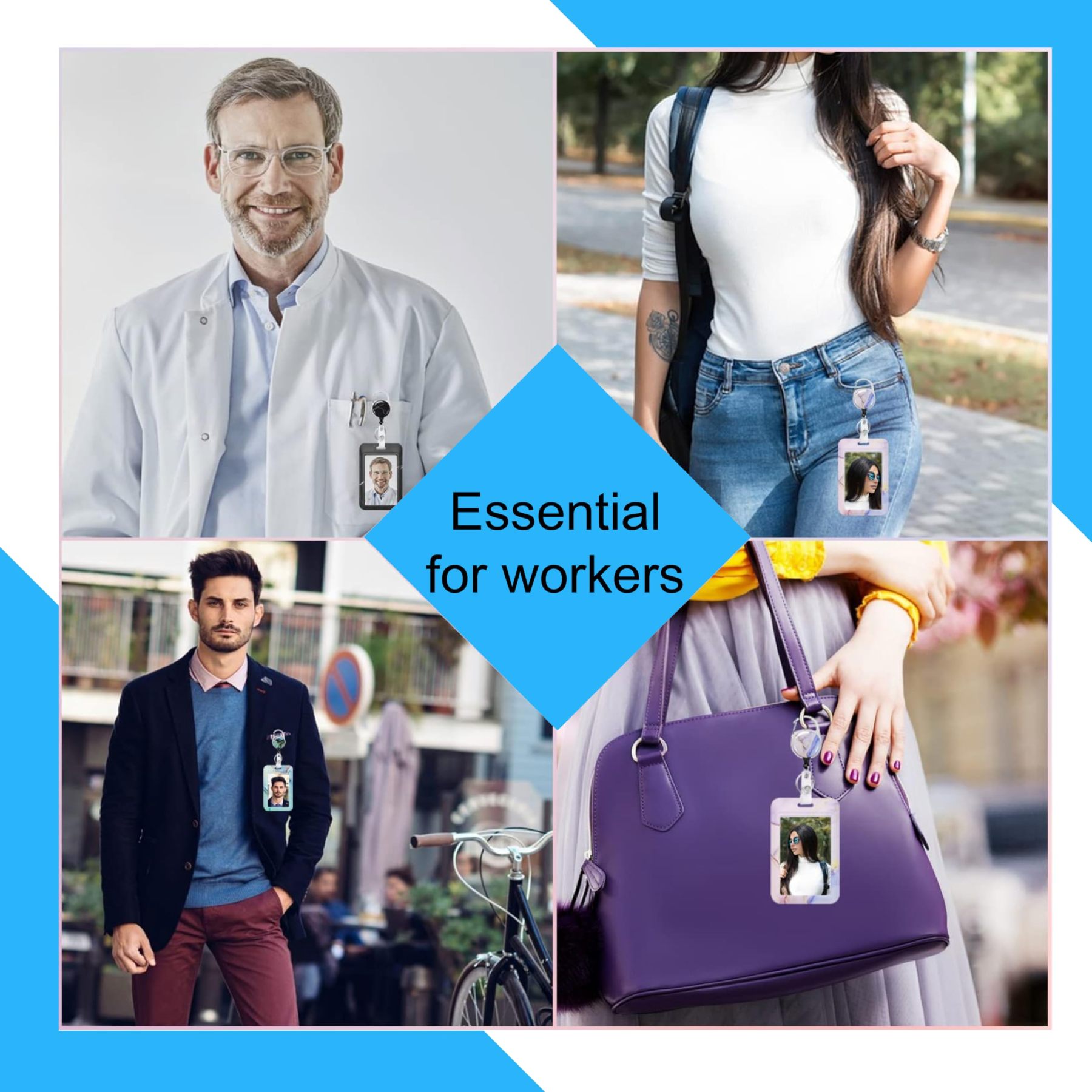 Photo Custom Badge Card Holder Personalized Retractable Badge Reel Holder Clip by Bulk Premium Badge