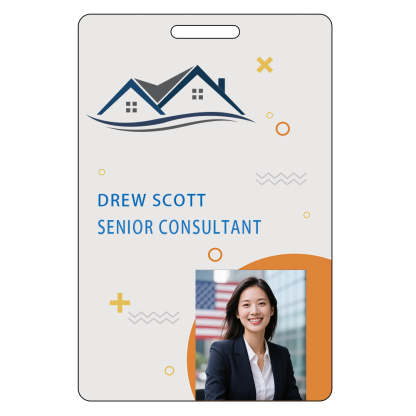 Style Y-08 Custom Print Employee ID Badge,customized Id Badge with Name Picture