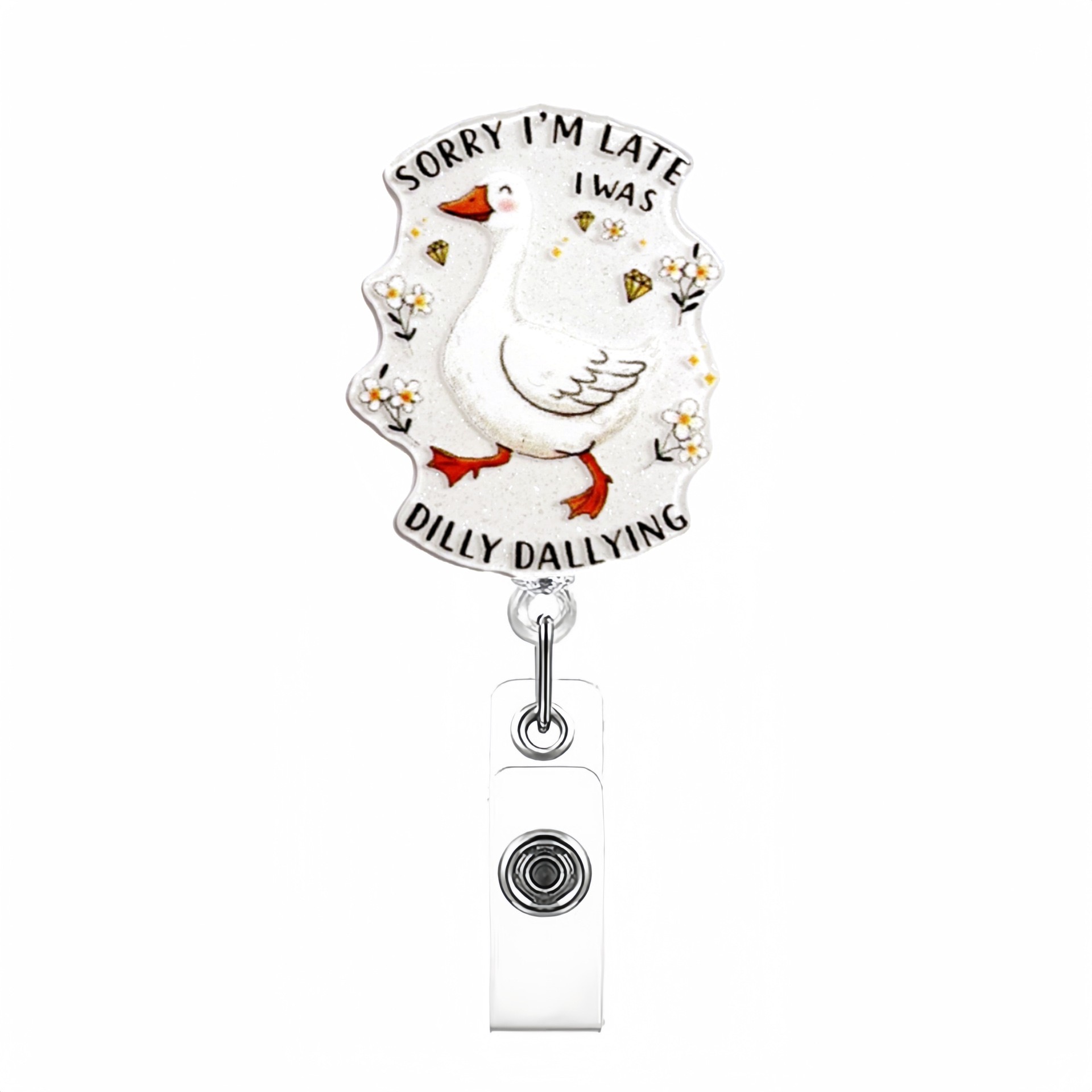 91 Retractable ID Name Badge Holder Reels with Swivel Alligator Clip  Cute Gifts