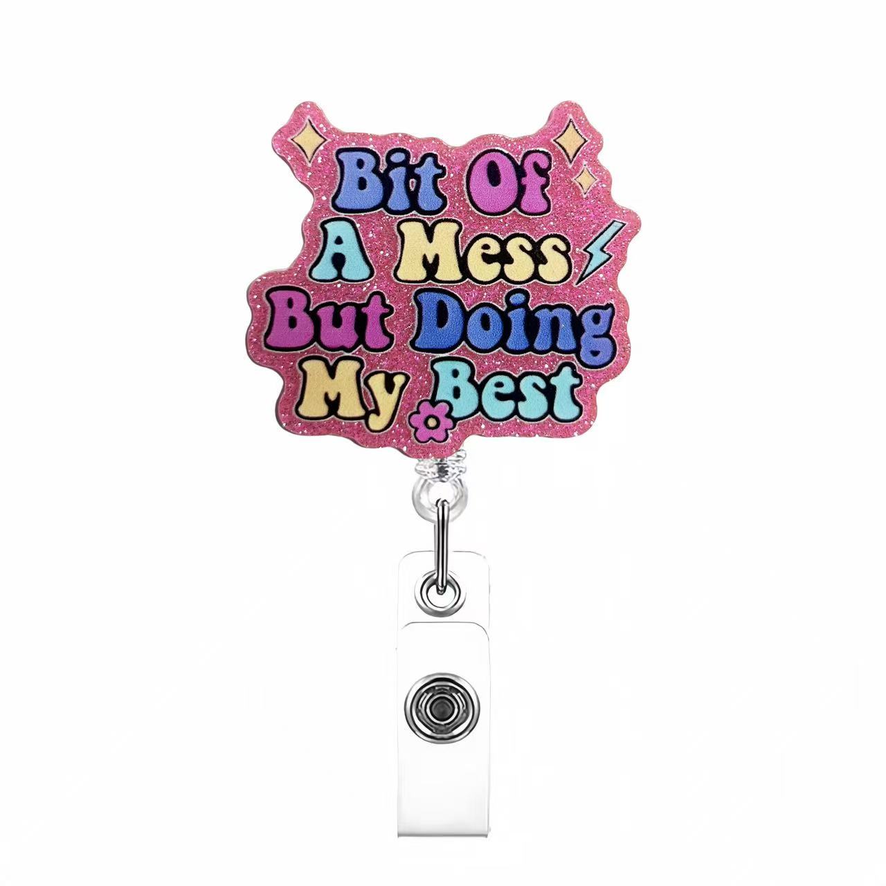 73 Retractable ID Name Badge Holder Reels with Swivel Alligator Clip  Cute Gifts