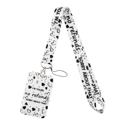 87-ID Badge Holder with Lanyard, Teacher Student  Nurse Work Office Gifts