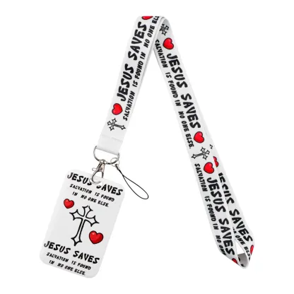 85-ID Badge Holder with Lanyard, Teacher Student  Nurse Work Office Gifts