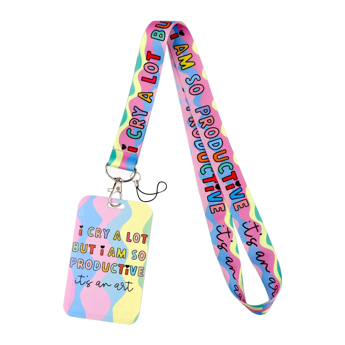 89-ID Badge Holder with Lanyard, Teacher Student  Nurse Work Office Gifts