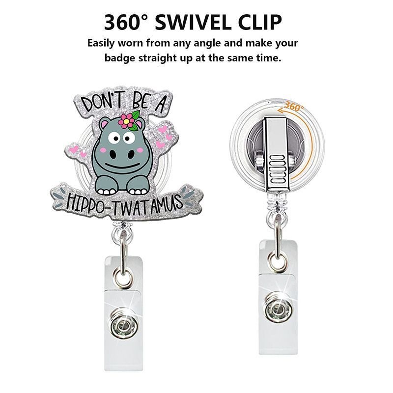 95 Retractable ID Name Badge Holder Reels with Swivel Alligator Clip  Cute Gifts