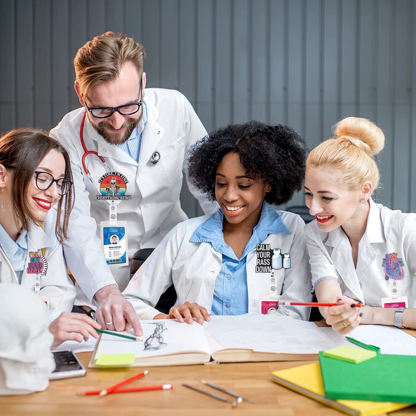 99 Retractable ID Name Badge Holder Reels with Swivel Alligator Clip  Cute Gifts