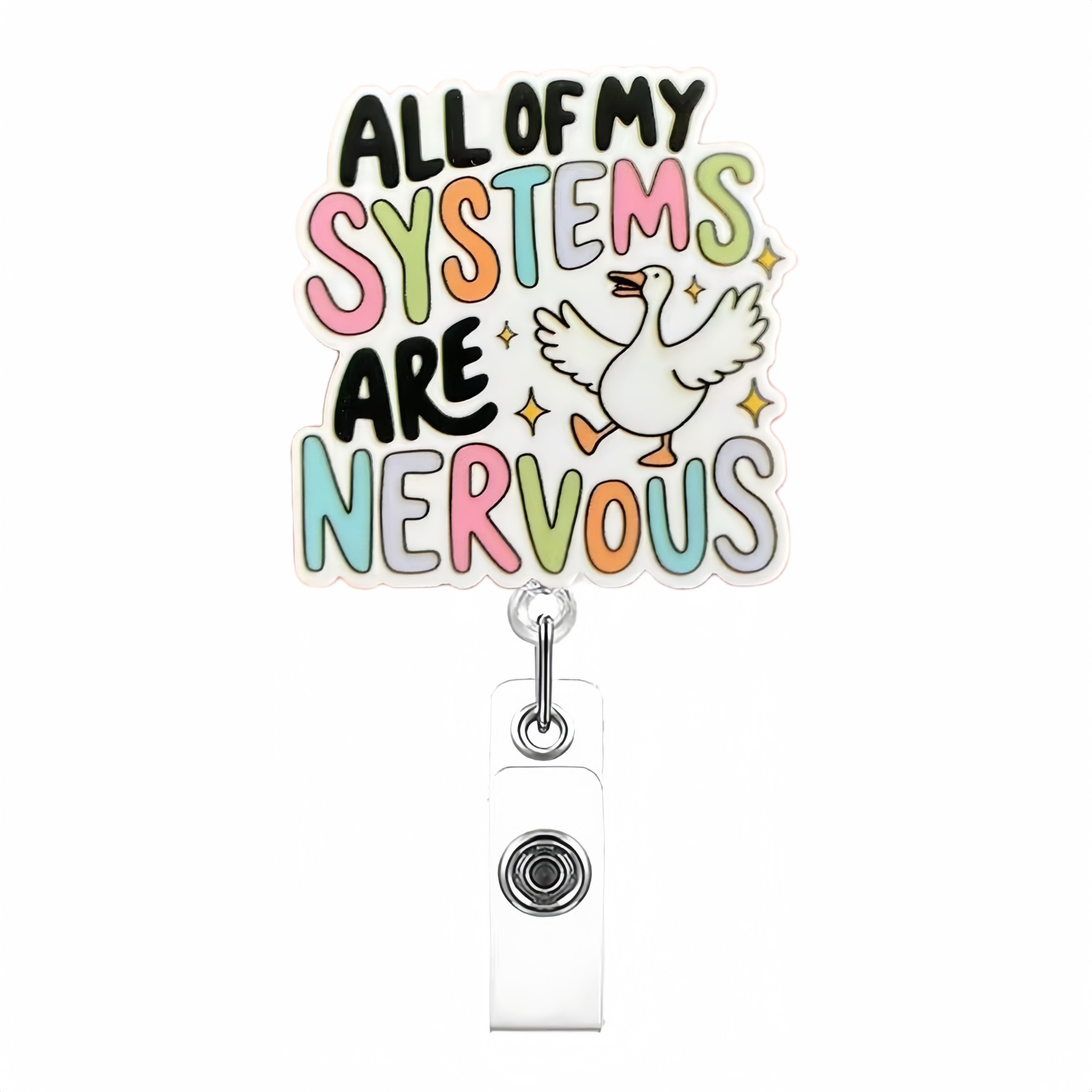 94 Retractable ID Name Badge Holder Reels with Swivel Alligator Clip  Cute Gifts