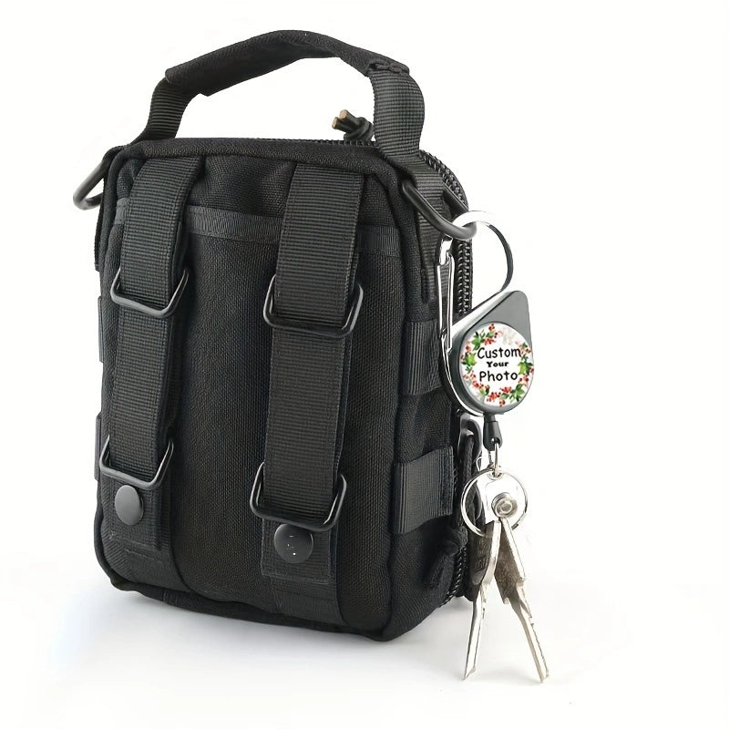 Customization of double-sided photos personalized ID Badge Holder  Retractable Heavy Duty Badge Reels(You have photos on both the front and back)