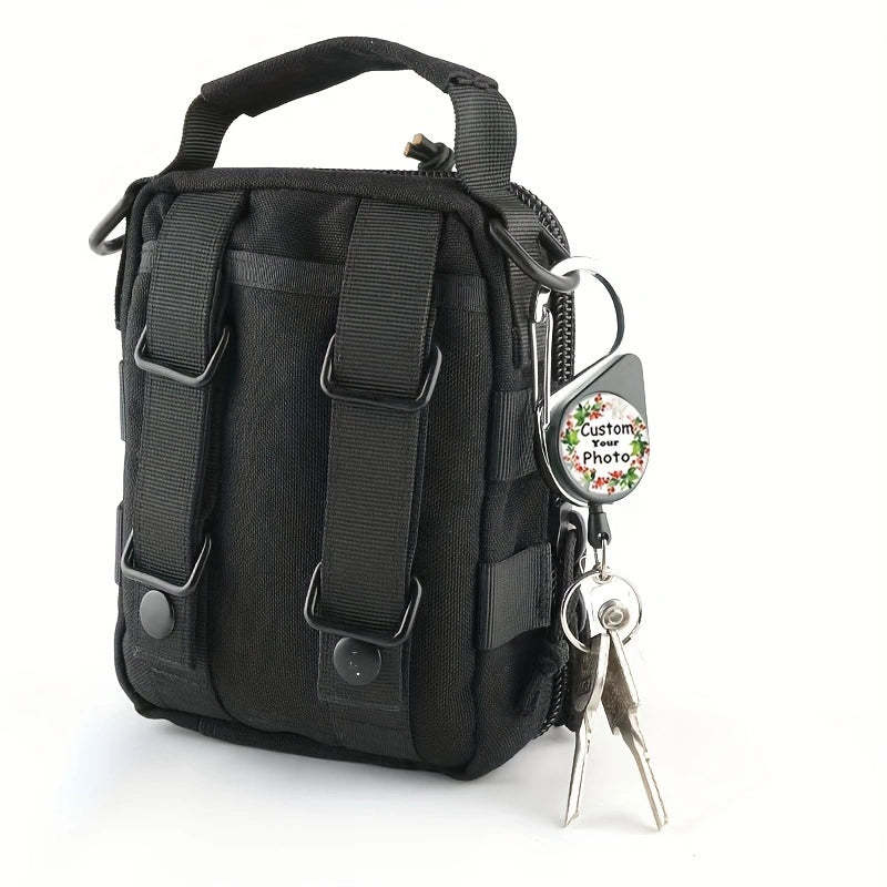 Customization of double-sided photos personalized ID Badge Holder  Retractable Heavy Duty Badge Reels(You have photos on both the front and back)