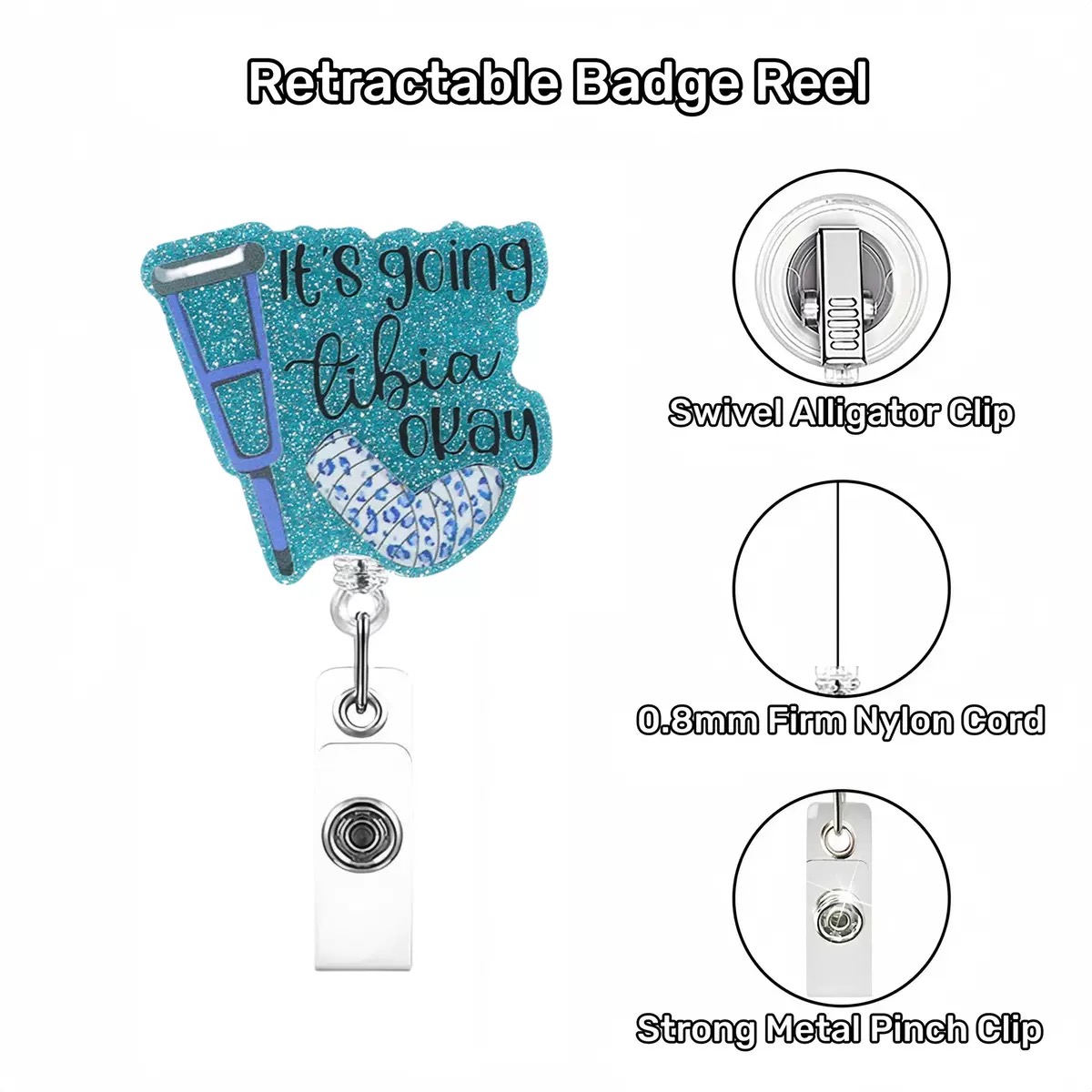 77 Retractable ID Name Badge Holder Reels with Swivel Alligator Clip  Cute Gifts