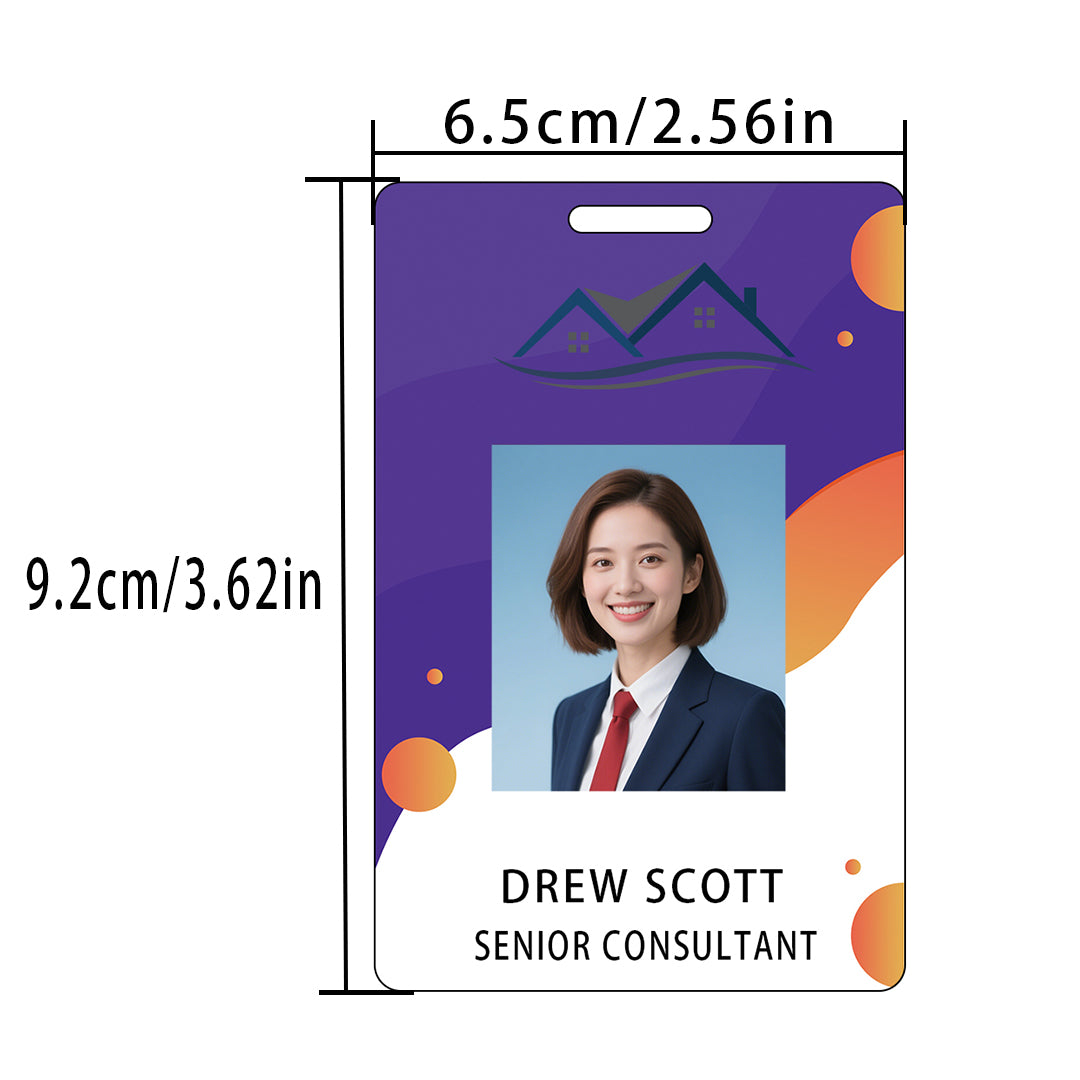 Style Y013 Custom Print Employee ID Badge,customized Id Badge with Name Picture