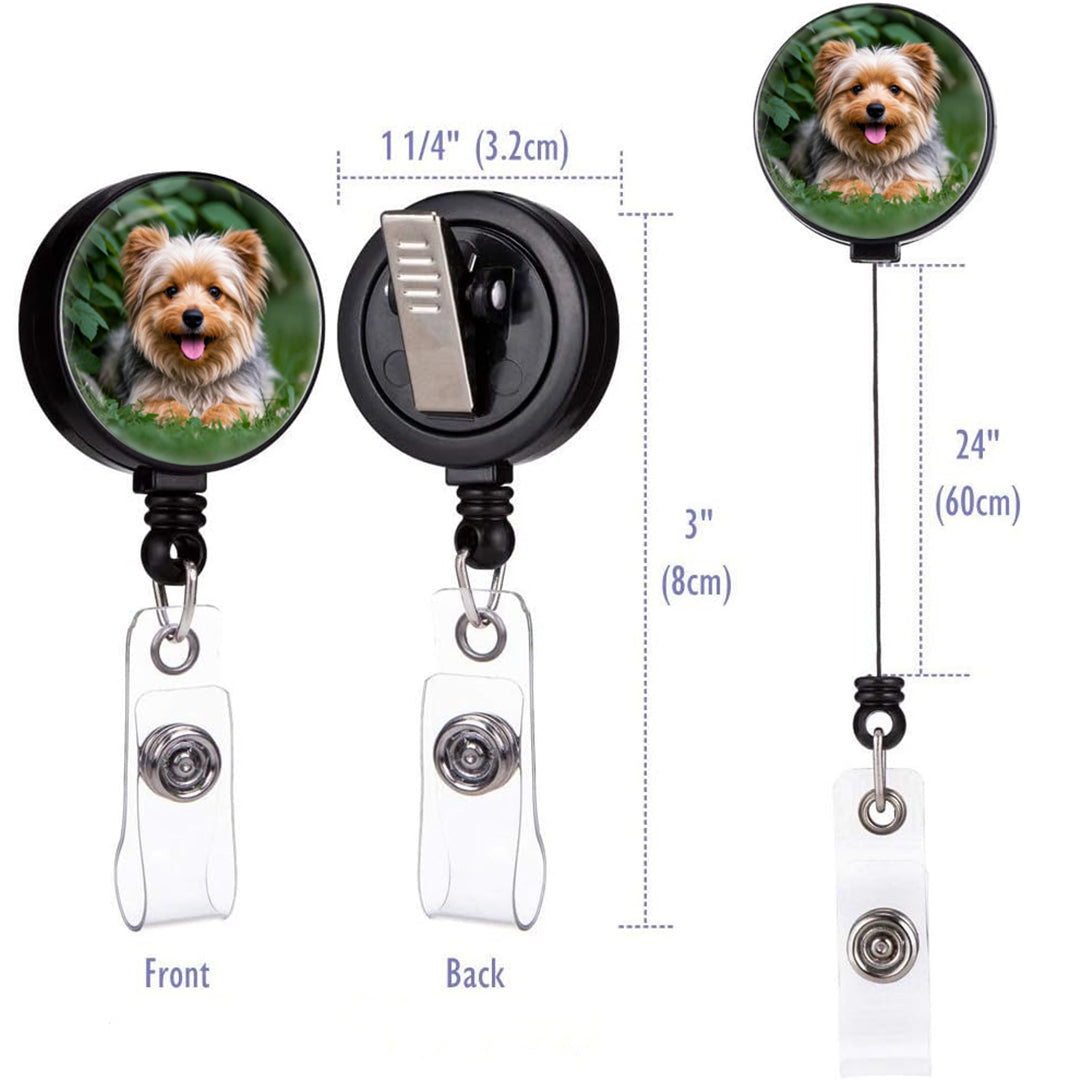 Custom Retractable Nurse Badge Reel with Swivel Alligator Clip and Retractable Cord - Personalized RN Gift, ID Holder