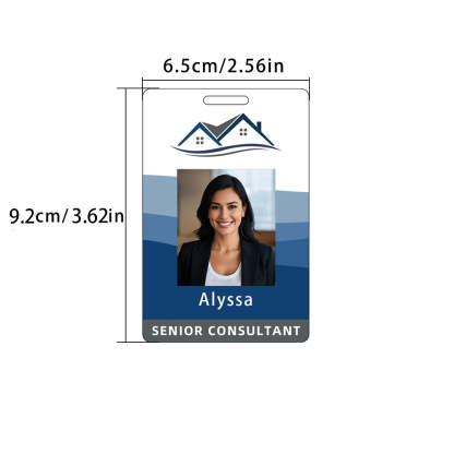 Customized photo ID card badge, customized ID card recognition badge, personalized name badge, customized name label, photo badge, suitable for employee work office