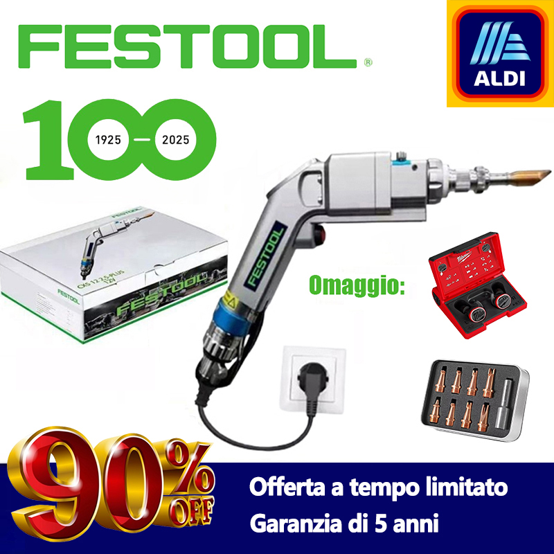  [Neueröffnung bei LIDL + 100-jähriges Jubiläum von FESTOOL] Tragbares Laserschweißgerät von Festool (4 in 1), neuestes Modell 2025, Schweißen/Schneiden/Entrosten/Reinigen 9000 W!