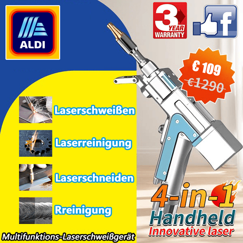  Makita 4-in-1 Laserschweißpistole: 90% RABATT - Nur 109€ statt 1290€!+ GRATIS 50€ ALDI -Gutschein &amp; Zubehör-Set (Wert 39,90€) Nur 83 Stück übrig - Handeln Sie JETZT!