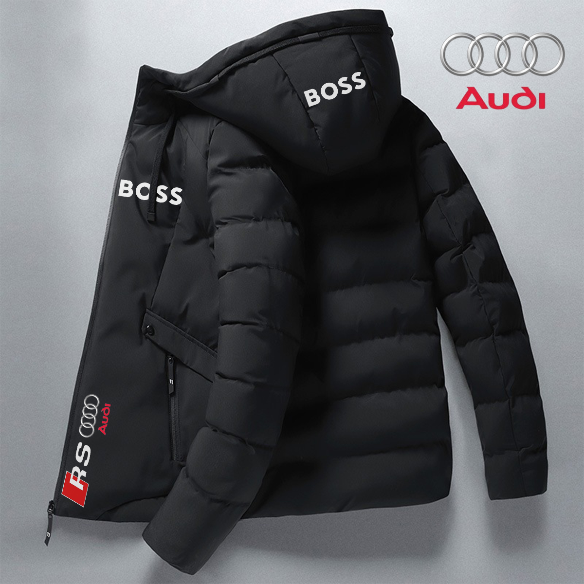 BOSS丨Audi, biela husacia bunda, pripravená na predaj, obmedzené množstvo