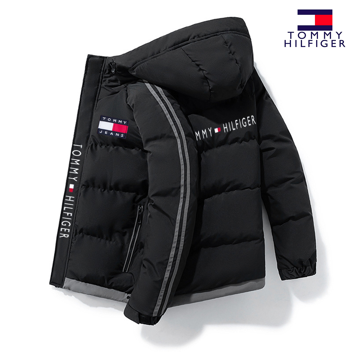 Divatos luxus vízálló télikabát 2023, Tommy Hilfiger