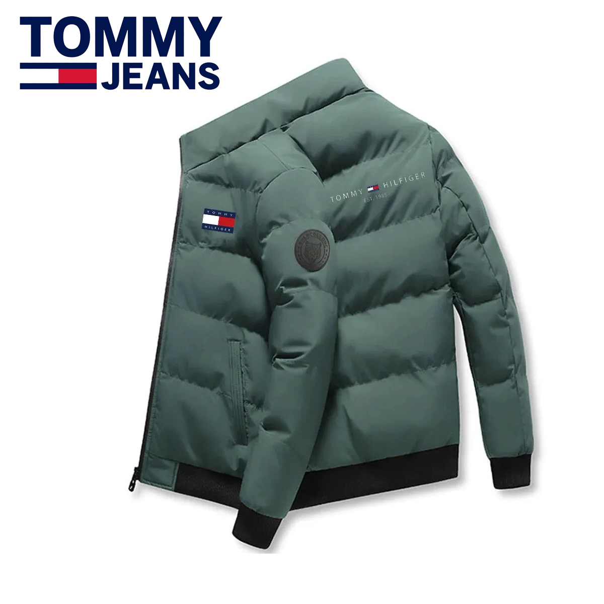 Módny luxusný nepremokavý zimný kabát 2024, Tommy Hilfiger