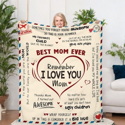 Best Mom Ever,The Best Mother's Day Gift Blanket