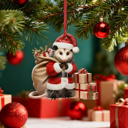 Opossum Christmas Ornament