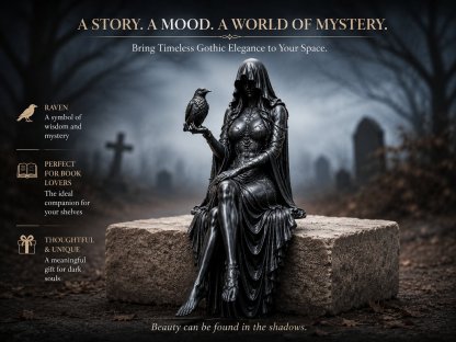 🔥Last Day 43% OFF 🖤 Gothic Raven Shelf Sitter Statue